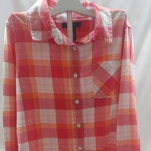 💥4 for $20💥GAP Kids Orange and Pink Plaid